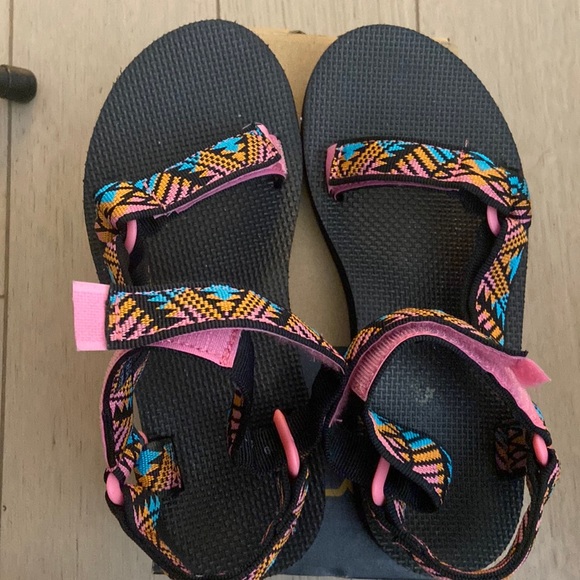 Black with Design Teva Sandals - Picture 2 of 4